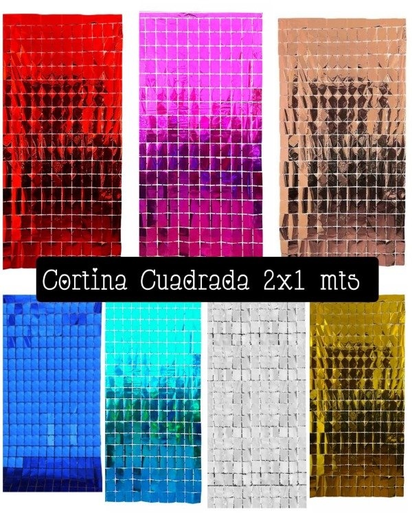 Cortina Cuadradas - 1m Ancho x 2m Alto