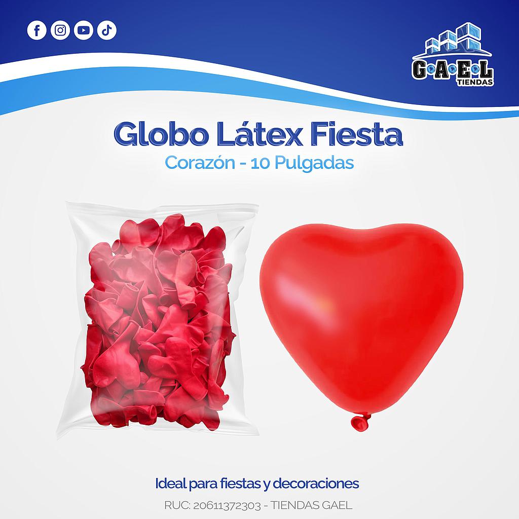 Globo Látex Corazón -  10 Pulgadas